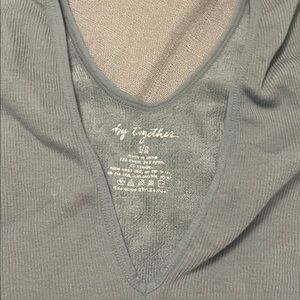 By Together Slate Sleeveless V-Neck Top